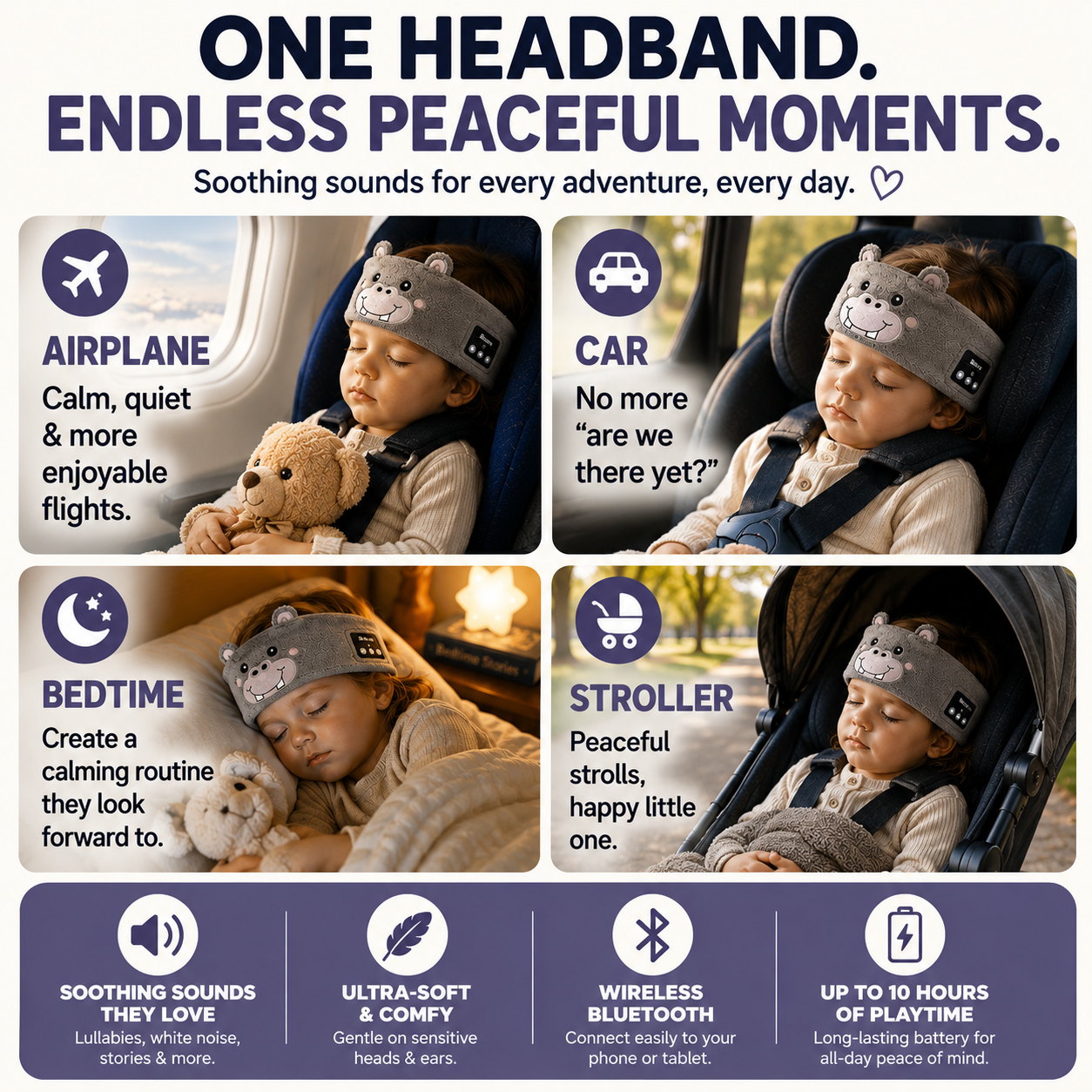 CloudBand™ Bluetooth Sleep Headphones